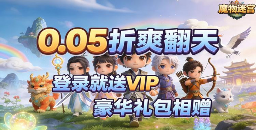 0.05折天上地下！《魔物迷宫》每日登录签到领取超值好礼